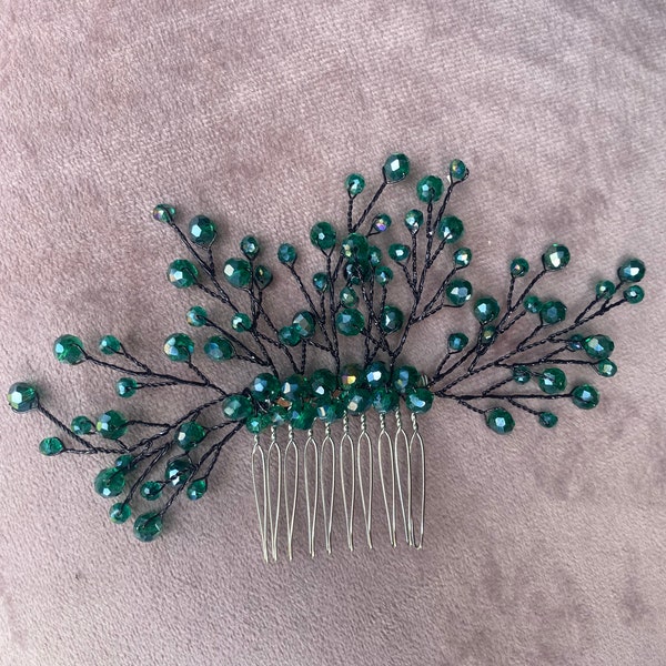 Forest Green Hair Comb