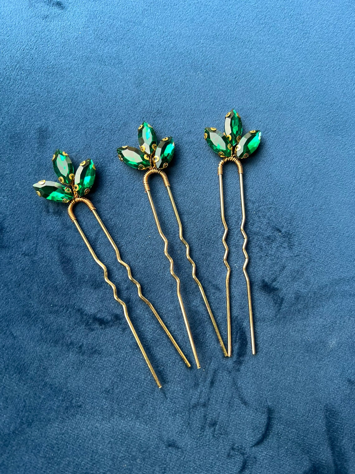 Emerald Shellback Pin Emerald Green Hair Pins - Etsy