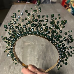 Emerald & Gold Headband