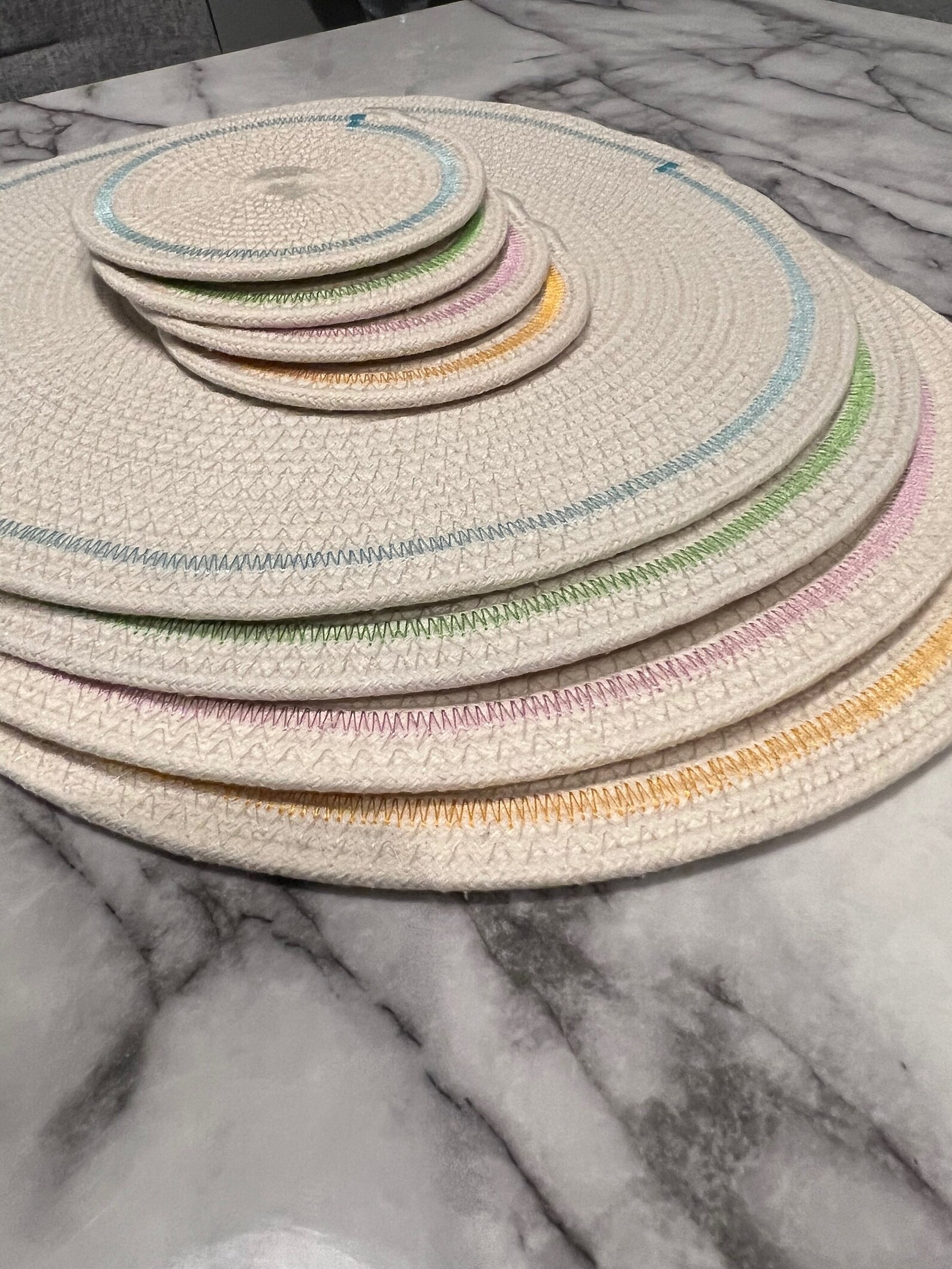 Cotton Rope Placemats Pack of Four 4 Perfect for Dining Tables