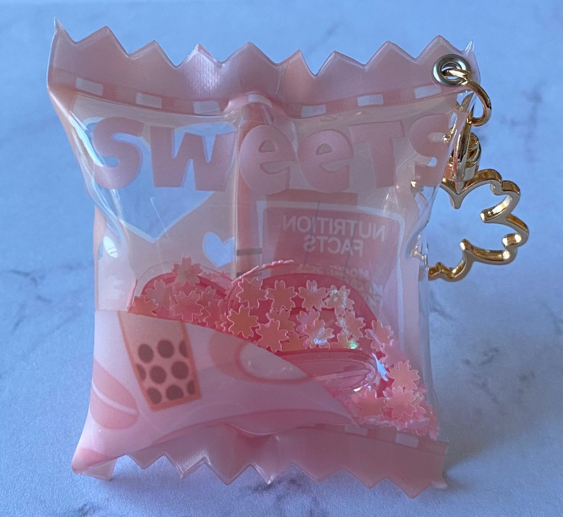 KCS Attractive cute 3D pink mini shaker keychain for boys and girls
