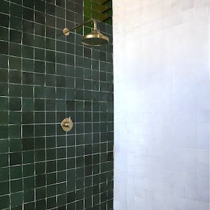 Antique Unlacquered Brass Shower System, Rainfall Shower Head, Handheld Shower with customizable handles