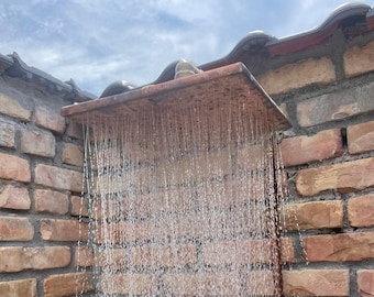 Pommeau de douche en cuivre non laqué, Pommeau de douche extérieur en cuivre respectueux de l'environnement,