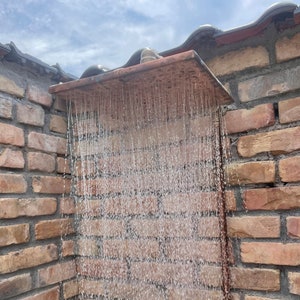 Pommeau de douche en cuivre non laqué, Pommeau de douche extérieur en cuivre respectueux de l'environnement, image 1