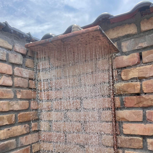 Pommeau de douche en cuivre non laqué, Pommeau de douche extérieur en cuivre respectueux de l'environnement,