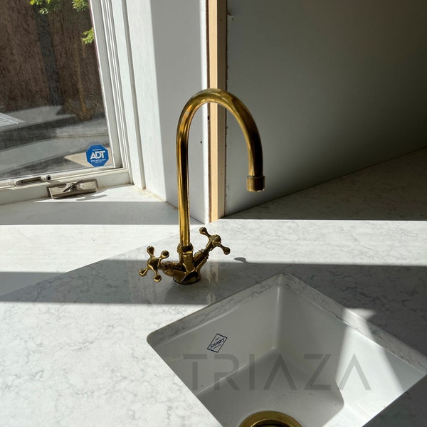 Unlacquered Solid brass kitchen faucet , kitchen faucet , brass faucet , brass bar faucet , bar faucet , sink faucet , brass bar kitchen