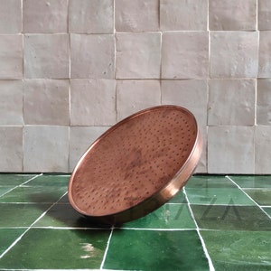 Unlacquered copper showerhead Rain shower head showerhead image 4