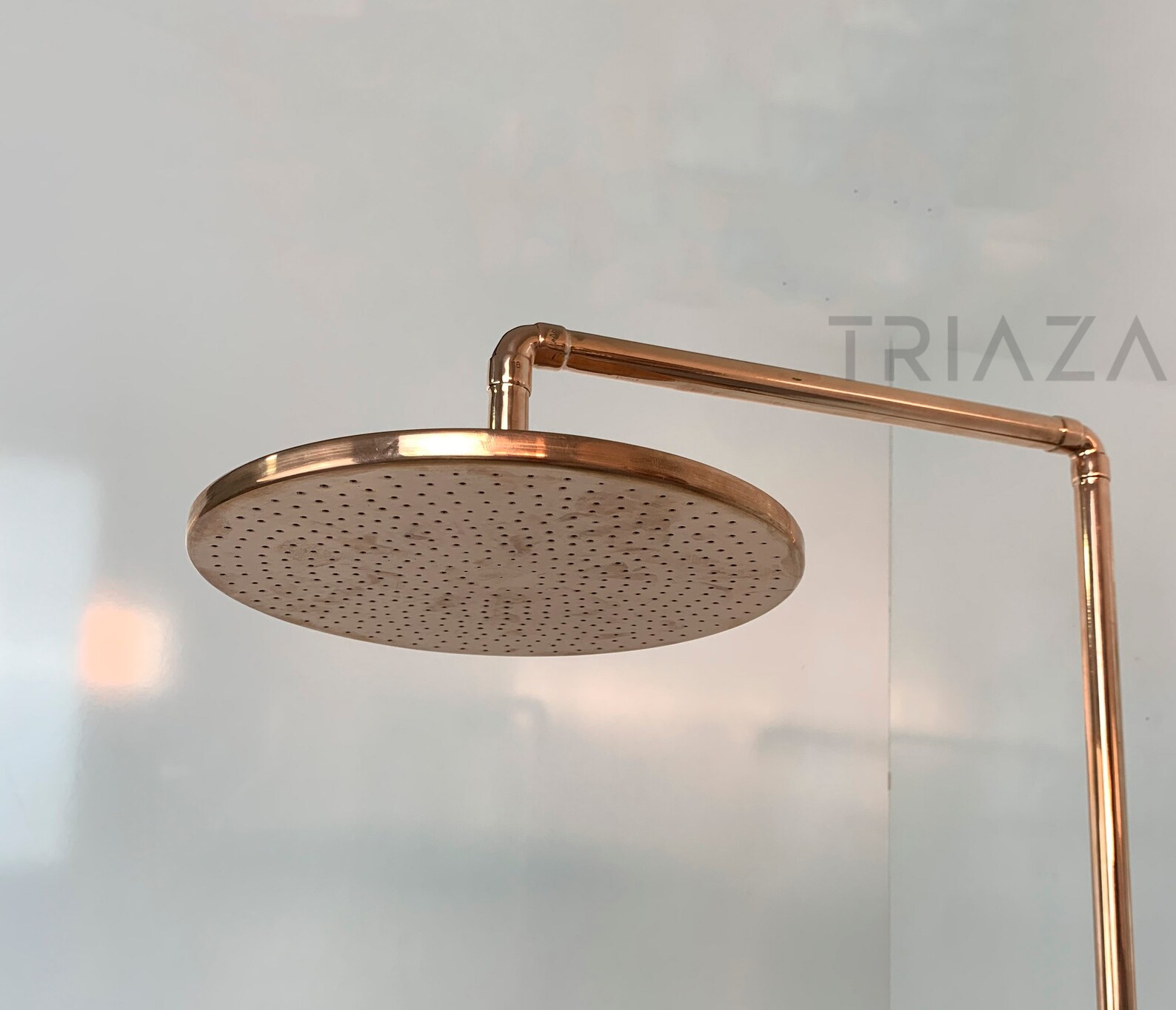 Unlacquered Solid Copper Shower Head Copper Shower Head Etsy