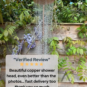 Unlacquered copper showerhead Rain shower head showerhead image 7