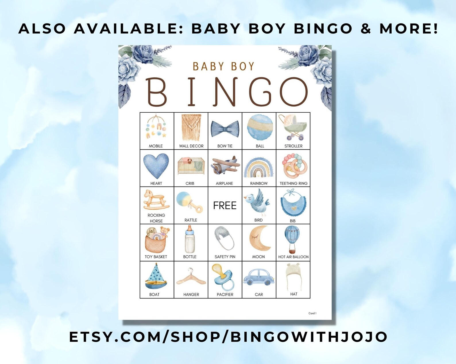 Baby Girl Bingo Set 40 PRINTABLE Cards Markers Baby Shower | Etsy