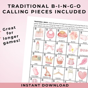 Baby Girl Bingo Printable Game With 80 Cards and Markers | Large Baby ...