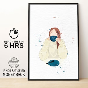 Disegnato a mano per ritratto di matrimonio, ritratto personalizzato ad acquerello di famiglia e animali domestici, dipinto ad acquerello personalizzato da foto