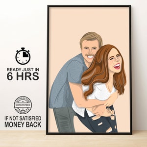 Custom Faceless Portrait, Faceless Portrait Print, Custom Portrait, Faceless Digital Portrait, Couple Digital Faceless Illustration, ASAP