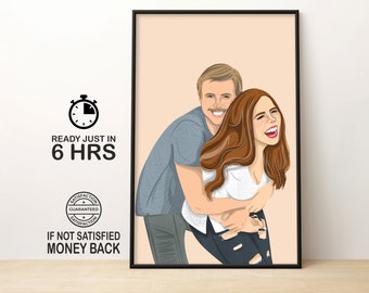 Custom Faceless Portrait, Faceless Portrait Print, Custom Portrait, Faceless Digital Portrait, Couple Digital Faceless Illustration, ASAP