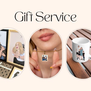 Presente para qualquer ocasião, canecas personalizadas, joias personalizadas, colar para namorada, presente para ela, presente para mãe, impressão de retrato personalizada