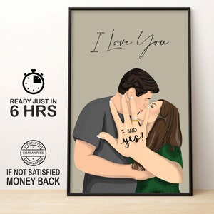 Custom Faceless Minimalist Portrait, Valentine's Day Gift, ASAP, Digital Minimalist Portrait, Cartoon Faceless Portrait, Faceless Portrait