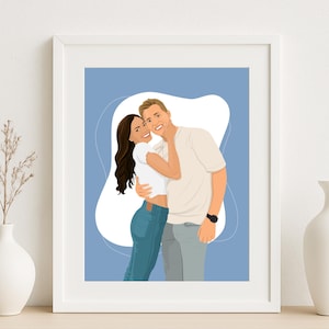 Faceless Portrait, custom illustration, personalised photo, photo illustration, personalised portrait, boyfriend gift, girlfriend gift
