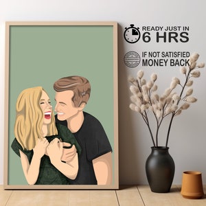 Custom illustration Faceless Portrait, photo illustration, personalized portrait, boyfriend gift, girlfriend gift, personalized photo