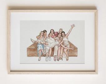 Custom Best Friend Gift, Personalized Friendship Gift, Birthday Gift, Custom Faceless Portrait, Secret Santa Gifts, Gift For Bestie, Gift