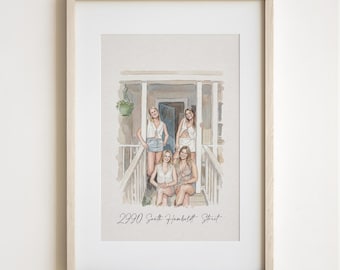 Custom Best Friend Gift, Personalized Friendship Gift, Birthday Gift, Custom Faceless Portrait, Secret Santa Gifts, Gift For Bestie, Gift