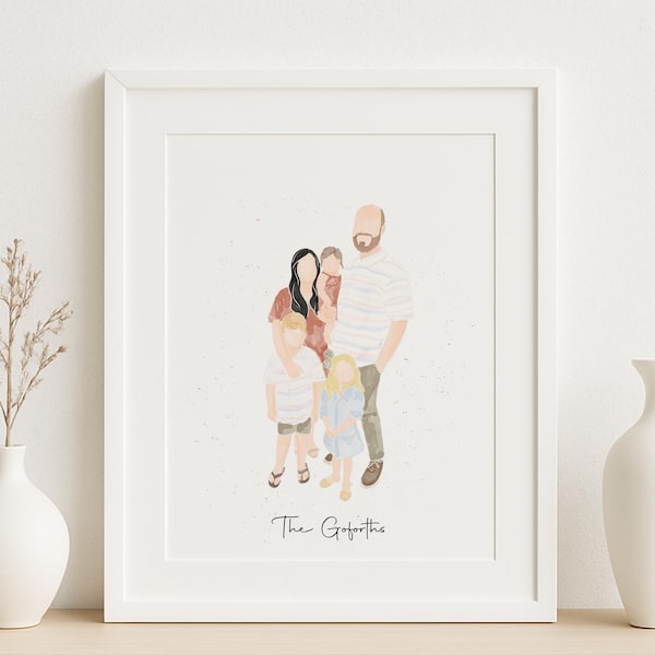 Family Portrait Illustration - Etsy