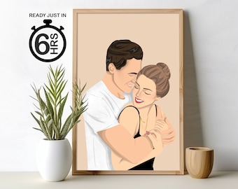 Faceless Portrait, custom illustration, personalized photo, photo illustration, personalized portrait, boyfriend gift, girlfriend gift