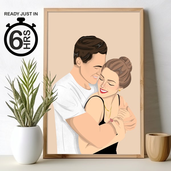 Faceless Portrait, custom illustration, personalized photo, photo illustration, personalized portrait, boyfriend gift, girlfriend gift