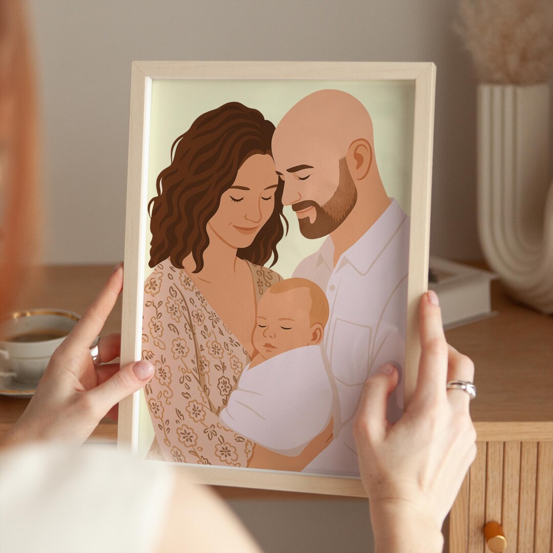 Personalised Family Print, Custom Our Family Gift, Family Dog Print ...