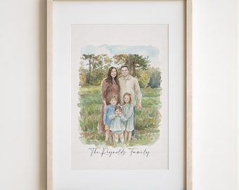 10th Anniversary Gift, Custom Couple Portrait Illustration Drawing, Ten Year Anniversary Gift ideas for wife, husband, 10 year anniversary