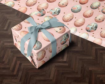 Elegant Floral Wrapping Paper Roll, Gift Wrap for Easter, Birthdays, Weddings, Christmas, Parties, Elegant Gift Packaging, Floral Design