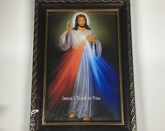 Divine Mercy Jesus Christ Framed Picture Frames  WALLFRAMES (4x6&quot;)