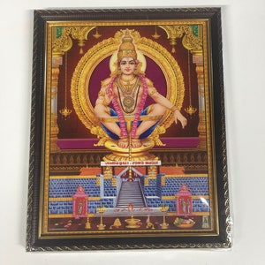 Sabarimala Ayyappan Swamy Framed Picture Frames  WALLFRAMES (10X12&quot;)