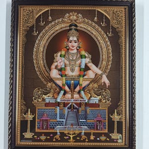 Sabarimala Ayyappan Swamy Framed Picture Frames  WALLFRAMES (10X12&quot;)
