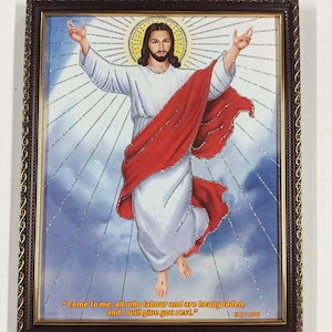 Sacred Heart of Jesus Framed Picture: Catholic Art (12x10&quot;)