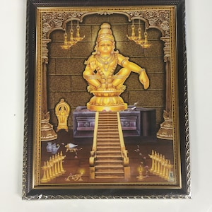 Sabarimala Ayyappan Swamy Framed Picture Frames  WALLFRAMES (10X12&quot;)