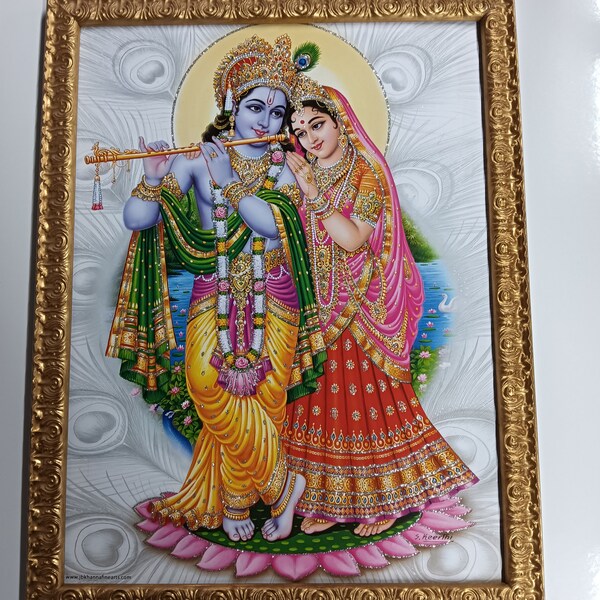 Radha Krishna Divine Love framed  WALLFRAMES (17.5x13.5")