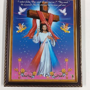 Sacred Heart of Jesus Framed Picture: Catholic Art, Religious Gift (12x10&quot;)