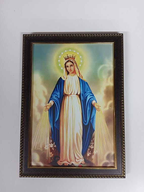 コレクション Mother Mary Framed Poster Holy Virgin Mother Mary Grace Framed Laminated Picture Frames