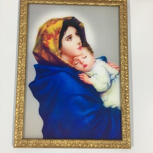 St.Mary and Baby Jesus Framed Picture Frames  Acrylic Glass print  WALLFRAMES (18X13”)