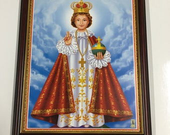 Kindje Jezus van Praag ingelijste fotolijsten WANDLIJST (12 x 10")