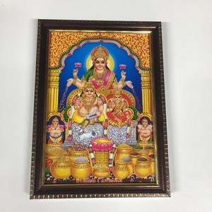 Kubera Lakshmi Framed Picture Frames WALLFRAMES (10.5X8")