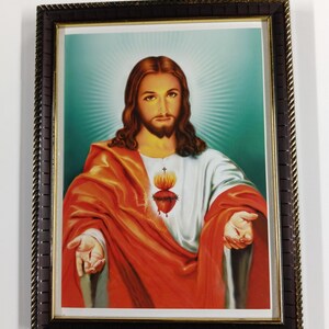 Sacred Heart of Jesus Framed Religious Art | Christian Wall Décor