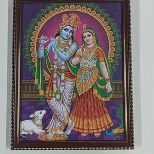 Radha Krishna Divine Love gerahmte Bilderrahmen laminierte WALLRAMES (13x10 &quot;)