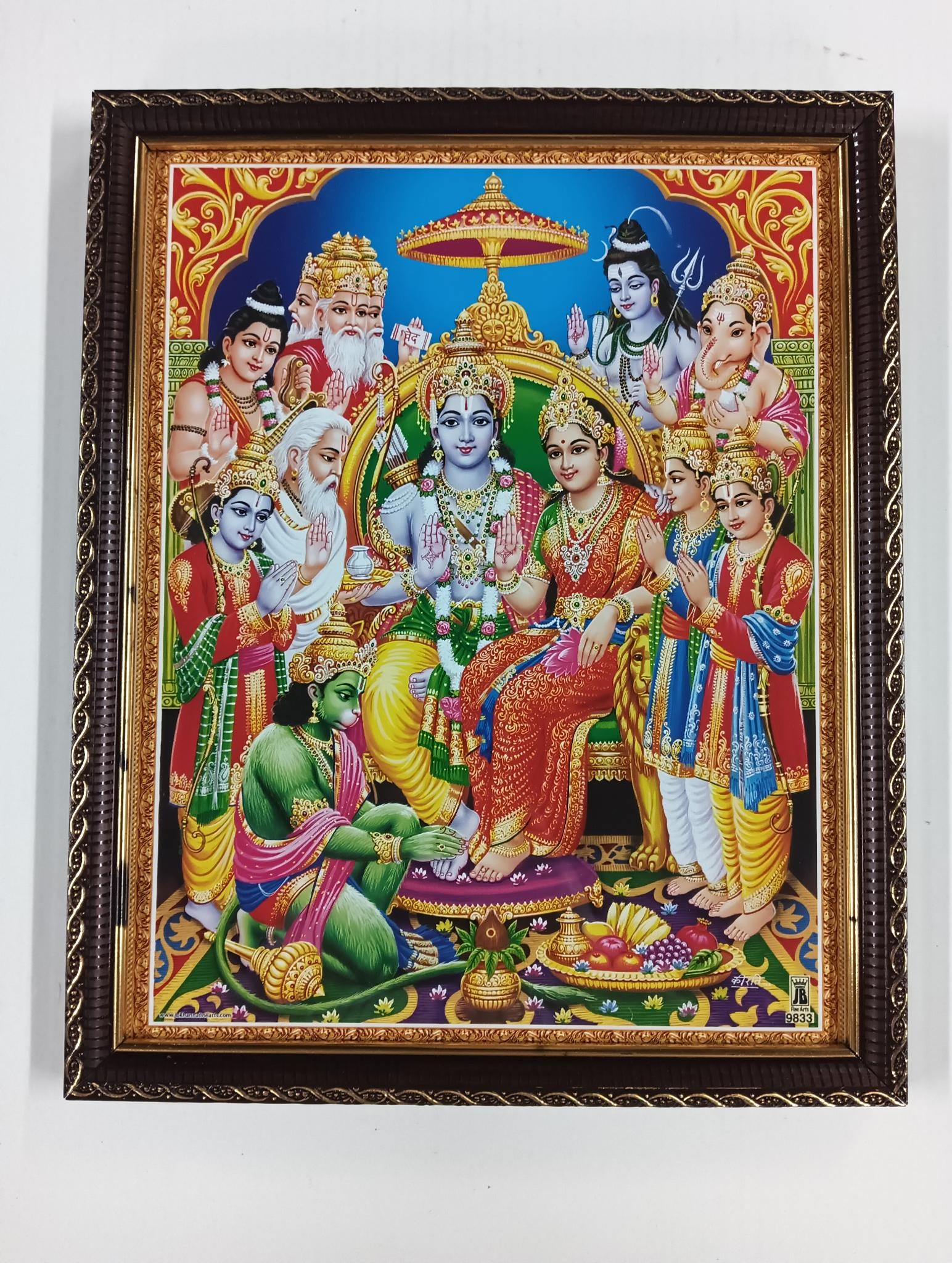 Sri Ram Darbar(rama Pattabhishekam) Framed Picture Frames