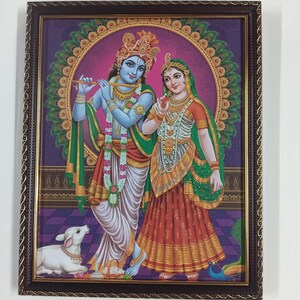 Radha Krishna Göttliche Liebe gerahmte Bilderrahmen WALLRAMES (10x12 &quot;)
