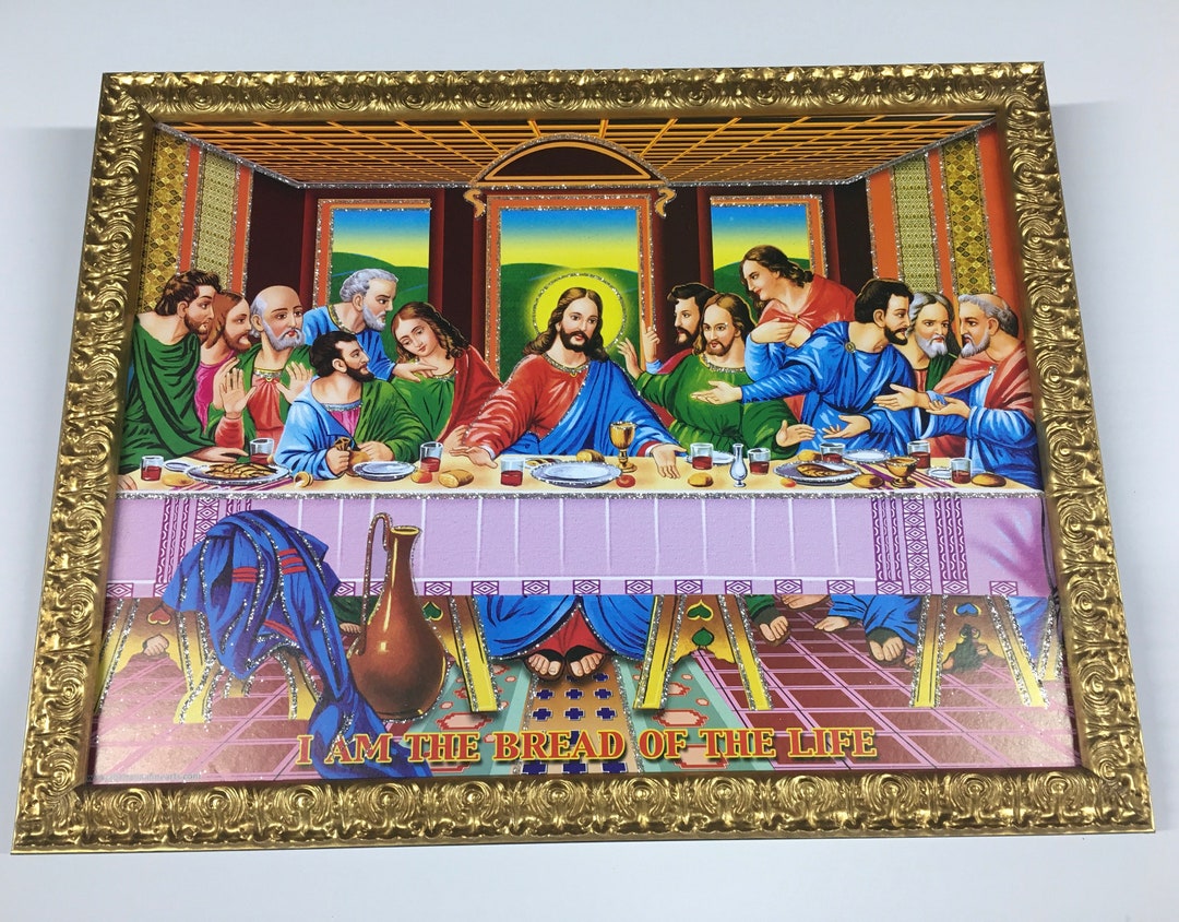 Jesus Christ Last Supper Framed Picture Frames WALLFRAMES (17.5x13.5 ...