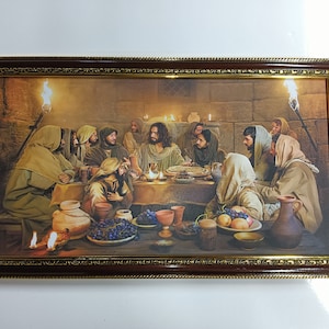 Last Supper Framed Laminated Picture Frames WALLFRAMES (19.5x11&quot;)