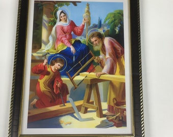 Saint Joseph the Carpenter family  Framed Picture Frames  WALLFRAMES (10.5X8")