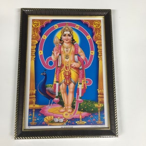 Lord Murugan Framed Picture Frames WALLFRAMES (10.5X8&quot;)