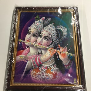 Radha Krishna Divine Love gerahmte Bilderrahmen WALLRAMES (12X10 &quot;)